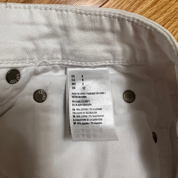 White Destroy Denim American Eagle Skirt - Picture 2 of 4